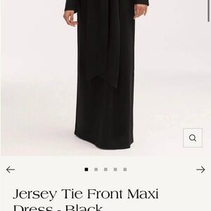 Elegant Black Tie Front Maxi Dress